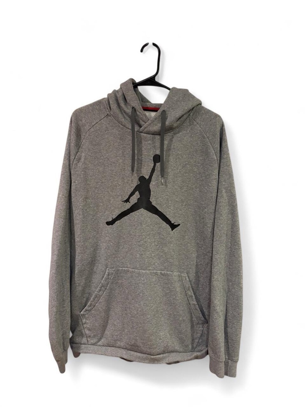 Jordan Gray Pullover Hoodie with Black Jumpman